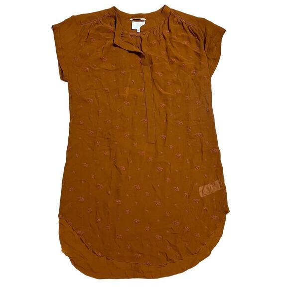 Aritzia Wilfred Le Fou Dress Size Small Embroidered Sheer 100% Silk Lightweight - Picture 1 of 8